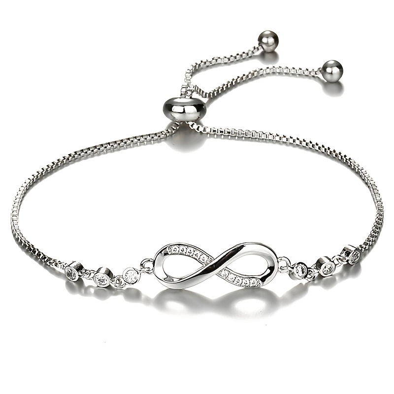 Women's Geometric Infinite Loop Adjustable Bracelet, Retro Style